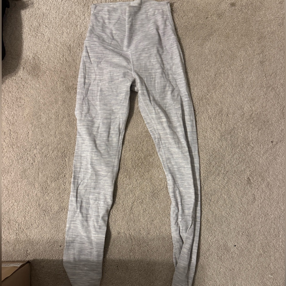 Lululemon Align Gray Stripped Leggings